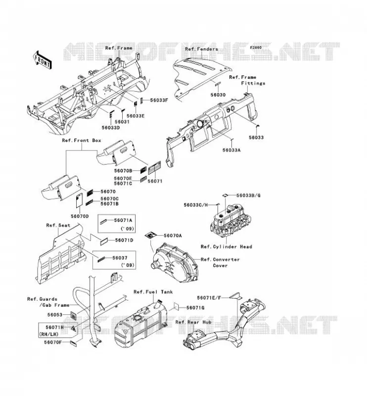 LABEL Kawasaki SSV 950 2012 MULE 4010 DIESEL 4X4  KAF950FCF
