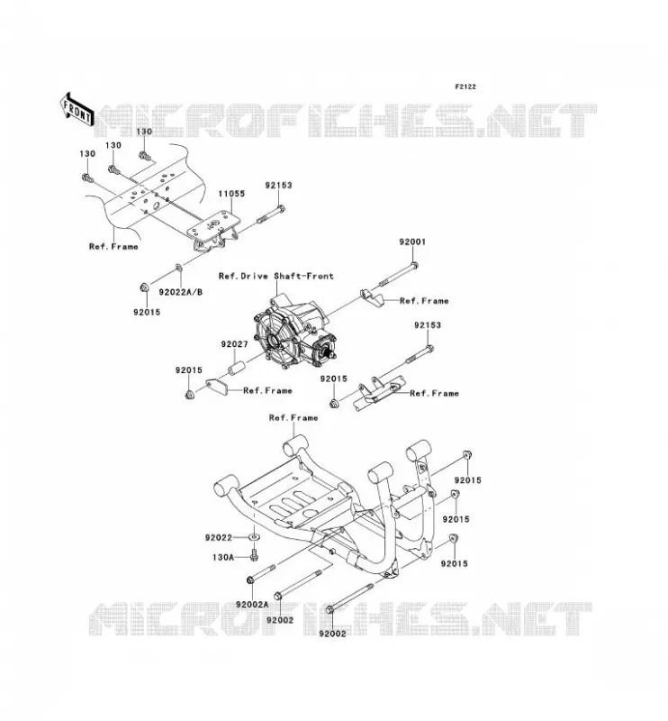 SUPPORT MOTEUR Kawasaki SSV 950 2012 MULE 4010 DIESEL 4X4  KAF950FCF