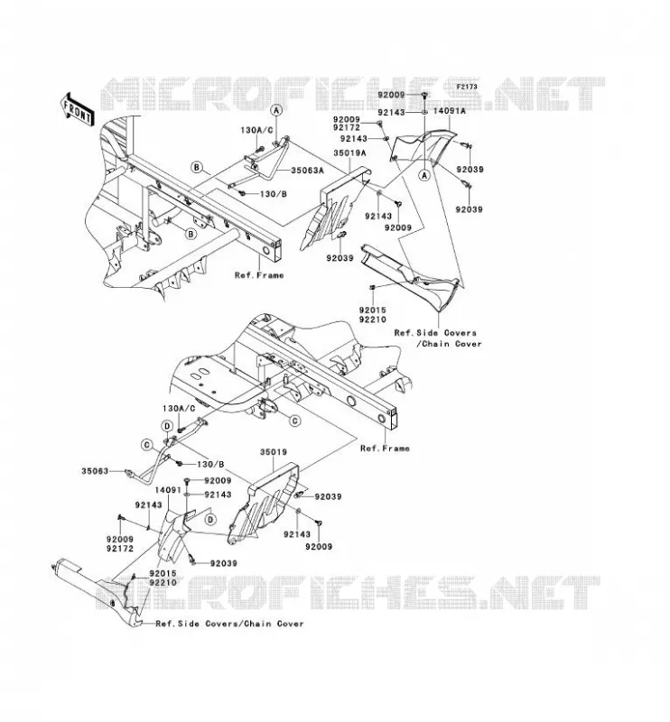 BAVETTE Kawasaki SSV 950 2013 MULE 4010 DIESEL 4X4  KAF950FDF