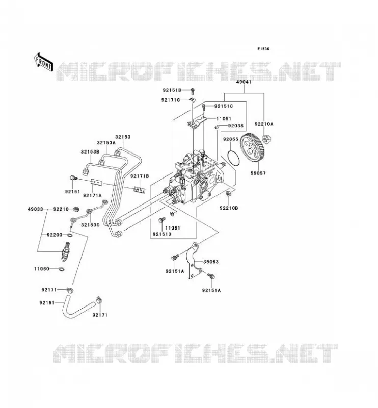 INJECTION CARBURANT Kawasaki SSV 950 2013 MULE 4010 DIESEL 4X4  KAF950FDF