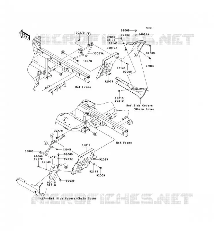 BAVETTE Kawasaki SSV 950 2013 MULE 4010 DIESEL 4X4  KAF950FDF