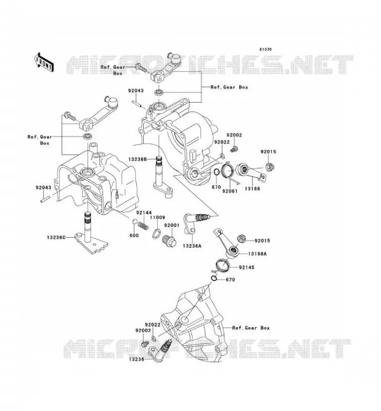SELECTEUR Kawasaki SSV 950 2009 MULE 4010 TRANS 4X4 DIESEL  KAF950G9F