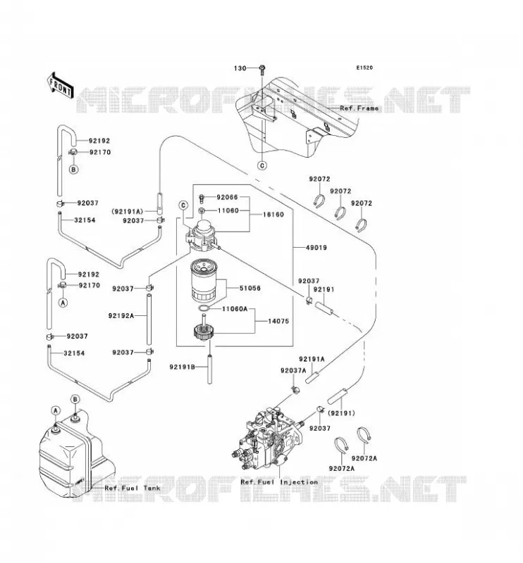 POMPE A ESSENCE Kawasaki SSV 950 2009 MULE 4010 TRANS 4X4 DIESEL  KAF950G9F