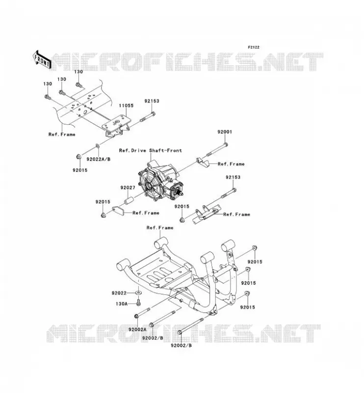 SUPPORT MOTEUR Kawasaki SSV 950 2009 MULE 4010 TRANS 4X4 DIESEL  KAF950G9F