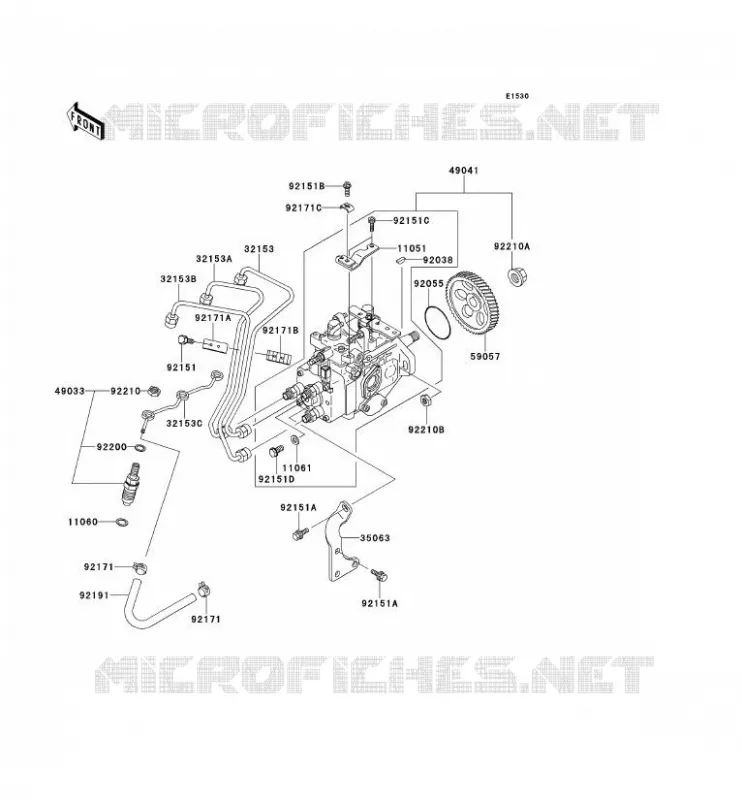 INJECTION CARBURANT Kawasaki SSV 950 2009 MULE 4010 TRANS 4X4 DIESEL  KAF950G9F