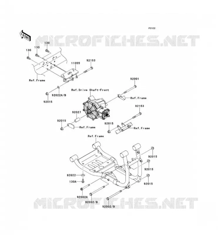 SUPPORT MOTEUR Kawasaki SSV 950 2009 MULE 4010 TRANS 4X4 DIESEL  KAF950G9F