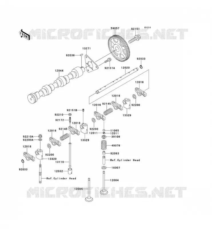 SOUPAPE/ARBRE A CAME Kawasaki SSV 950 2010 MULE 4010 TRANS 4X4 DIESEL  KAF950GAF
