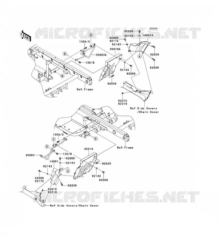 BAVETTE Kawasaki SSV 950 2012 MULE 4010 TRANS 4X4 DIESEL  KAF950GCF