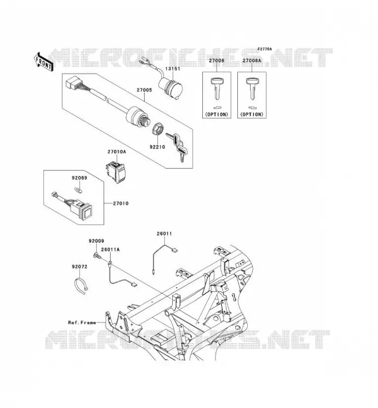 CONTACTEUR Kawasaki SSV 950 2013 MULE 4010 TRANS 4X4 DIESEL  KAF950GDF