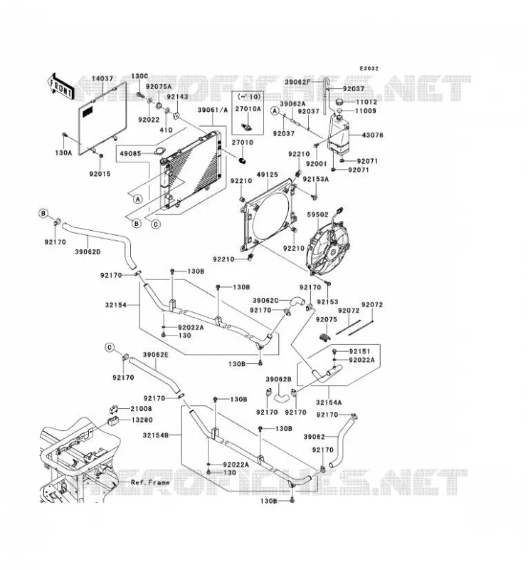 RADIATEUR Kawasaki SSV 950 2013 MULE 4010 TRANS 4X4 DIESEL  KAF950GDF
