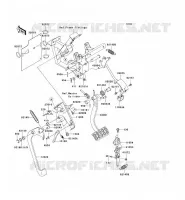 PEDALE DE FREIN/LEVIER ACCELERATEUR pour Kawasaki TERYX 750 4X4 2008