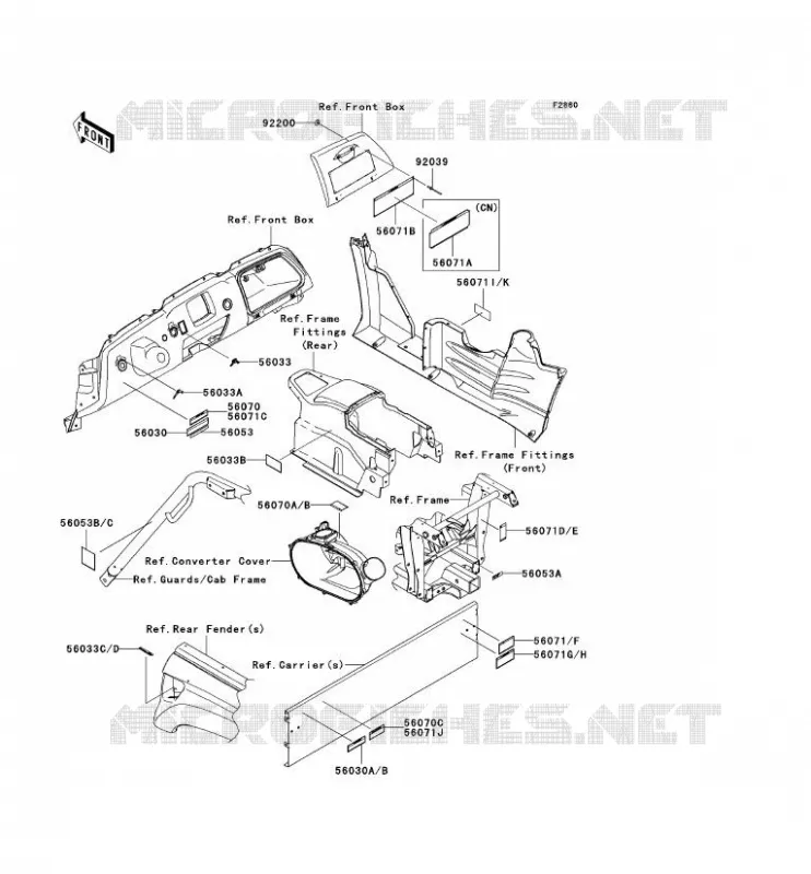 LABEL Kawasaki SSV 750 2009 TERYX 750 4X4  KRF750G9F