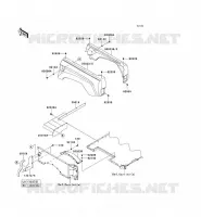 GARDE BOUE ARRI&Egrave;RE pour Kawasaki TERYX 750 FI 4X4 2012