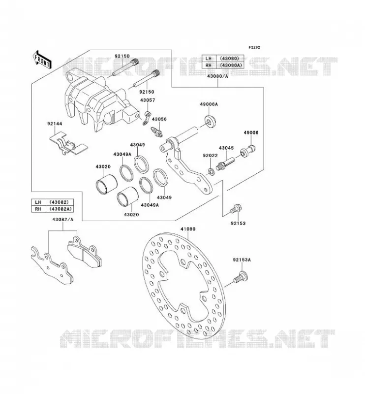 FREIN AVANT Kawasaki SSV 750 2013 TERYX 750 FI 4X4 LE  KRF750PDF