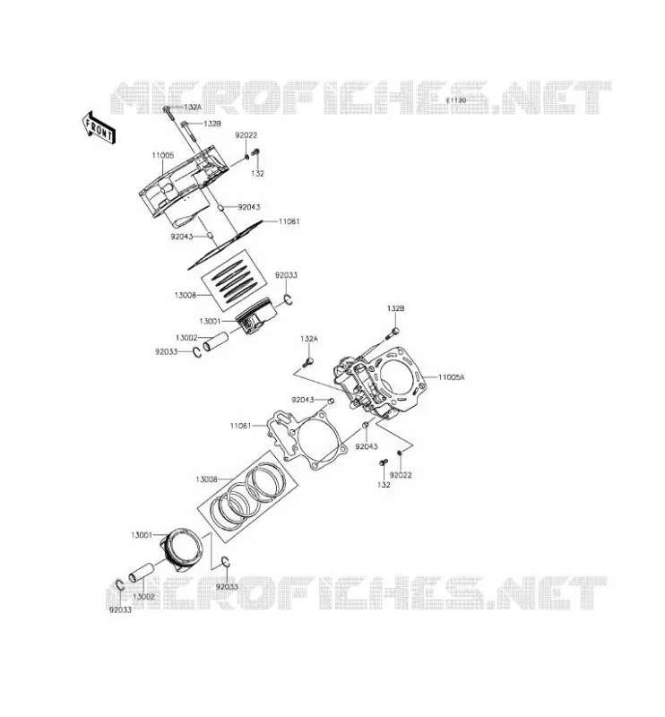 CYLINDRE/PISTON Kawasaki SSV 800 2014 TERYX  KRF800AEF