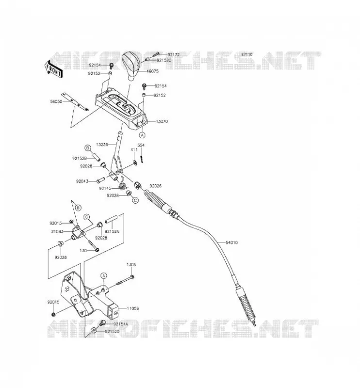 CONTROLE Kawasaki SSV 800 2014 TERYX  KRF800BEF