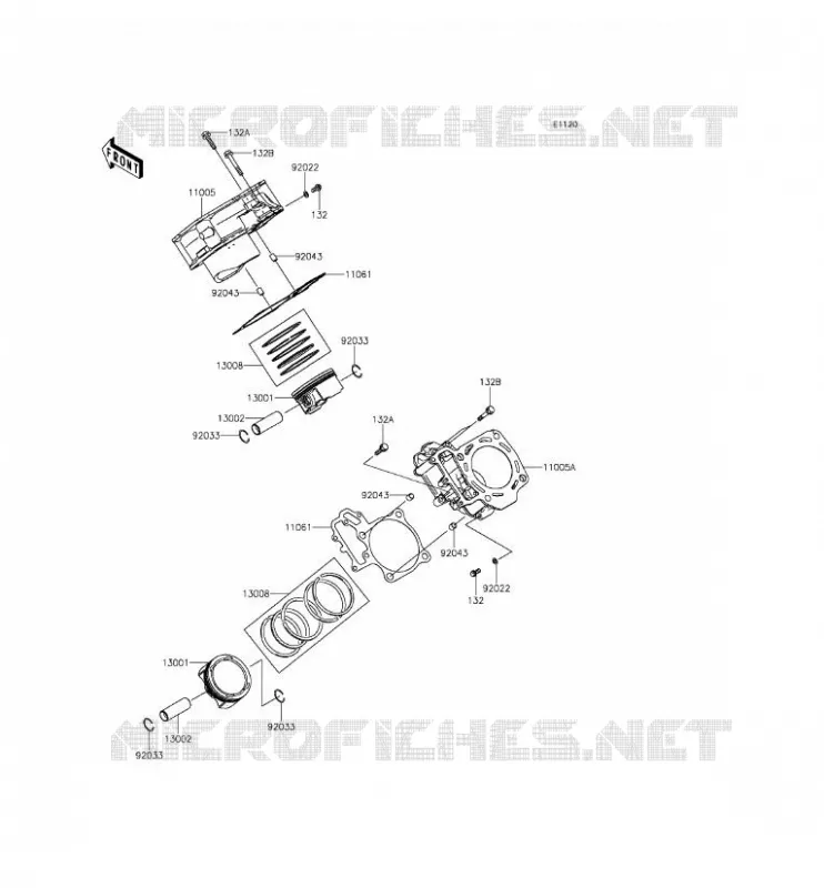 CYLINDRE/PISTON Kawasaki SSV 800 2014 TERYX  KRF800BEF