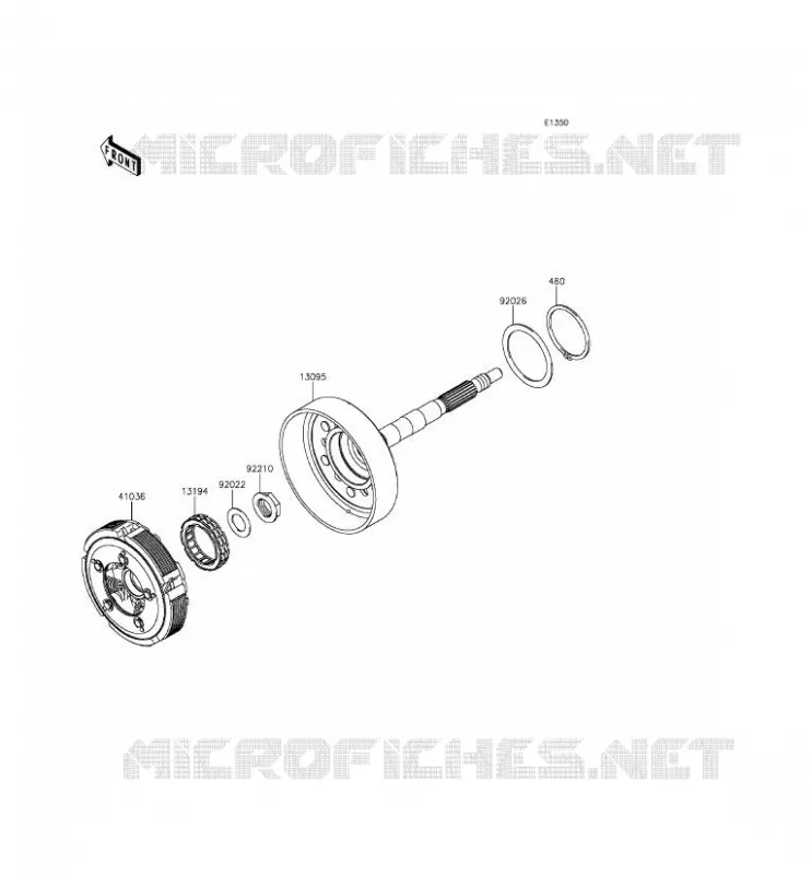 EMBRAYAGE Kawasaki SSV 800 2014 TERYX  KRF800BEF