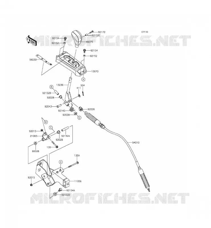 CONTROLE Kawasaki SSV 800 2014 TERYX  KRF800CEF