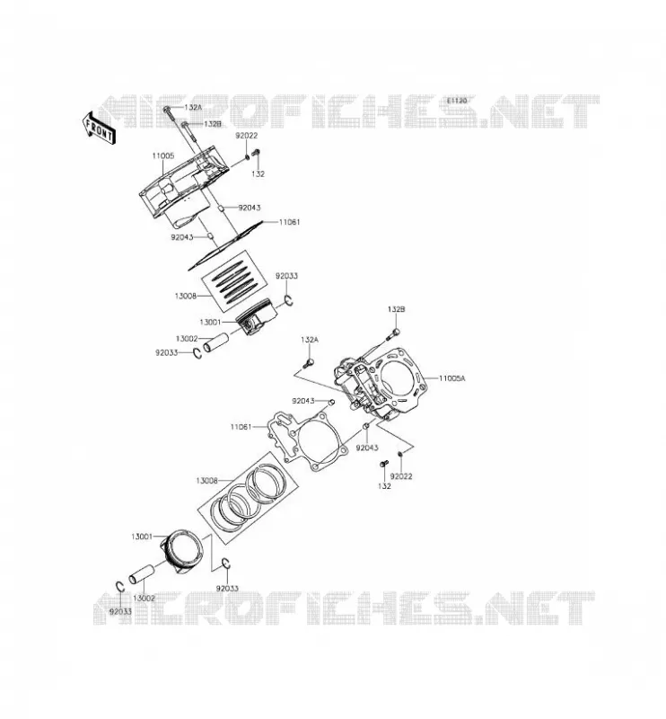 CYLINDRE/PISTON Kawasaki SSV 800 2015 TERYX  KRF800CFF