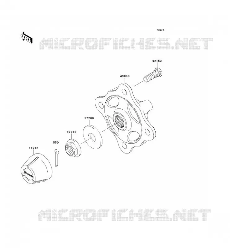 MOYEU AVANT/FREIN Kawasaki SSV 750 2012 TERYX 4 750 4X4  KRT750ACF
