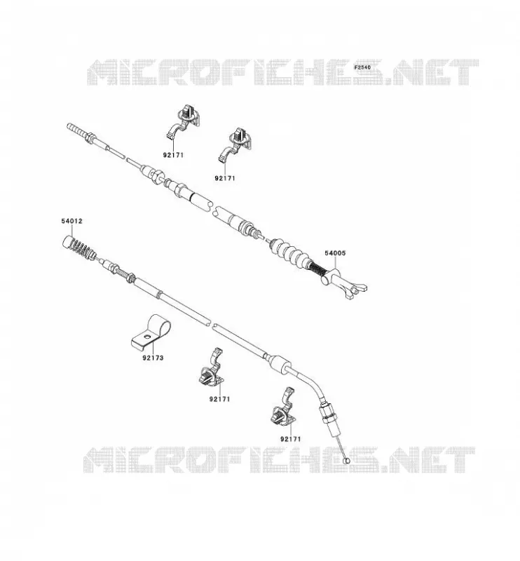 CABLES Kawasaki SSV 750 2012 TERYX 4 750 4X4 EPS  KRT750BCF