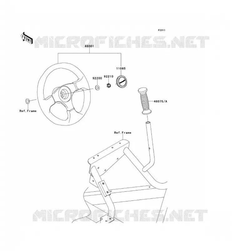 GUIDON Kawasaki SSV 750 2012 TERYX 4 750 4X4 EPS  KRT750BCF