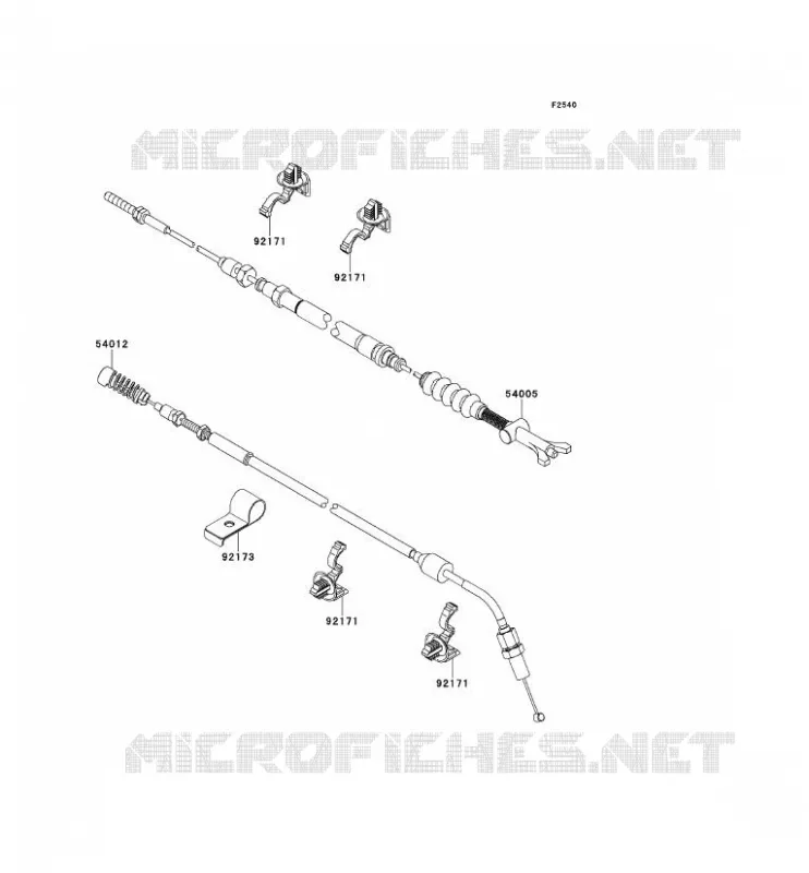 CABLES Kawasaki SSV 750 2012 TERYX 4 750 4X4 EPS  KRT750DCF