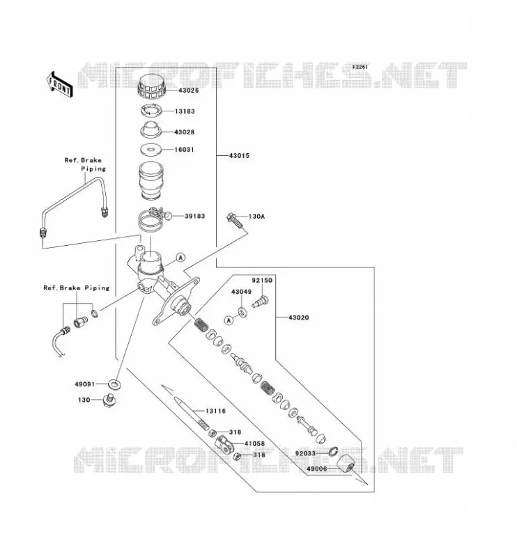 MAiTRE CYLINDRE Kawasaki SSV 800 2014 TERYX 4  KRT800AEF
