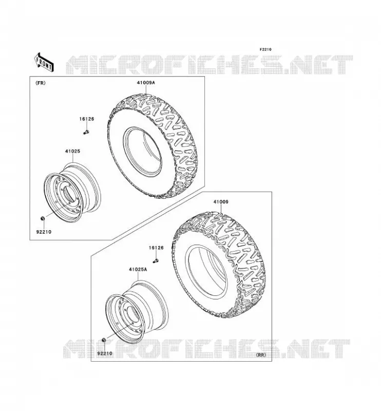 ROUE/PNEUS Kawasaki SSV 800 2014 TERYX 4  KRT800AEF