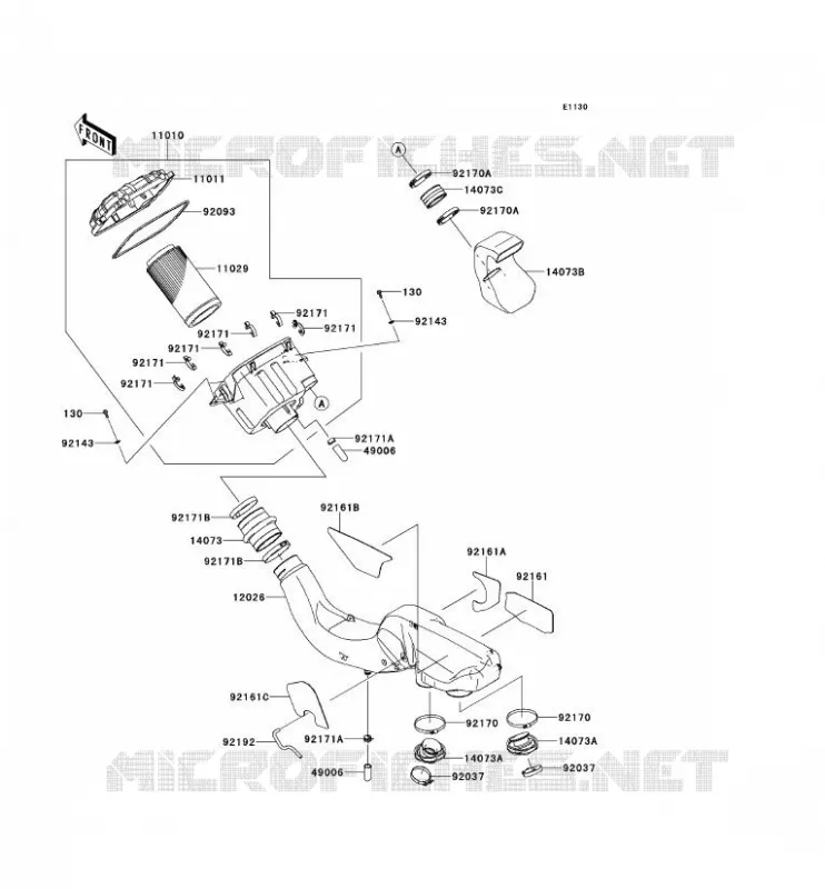 FILTRE A AIR Kawasaki SSV 800 2014 TERYX 4  KRT800BEF