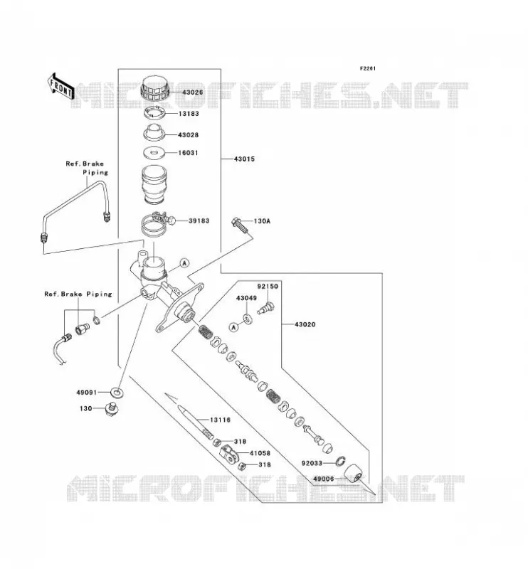 MAiTRE CYLINDRE Kawasaki SSV 800 2014 TERYX 4  KRT800CEF
