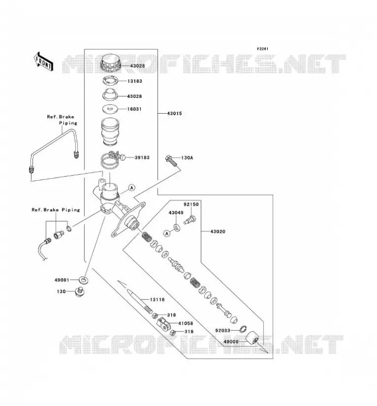 MAiTRE CYLINDRE Kawasaki SSV 800 2014 TERYX 4  KRT800CEF