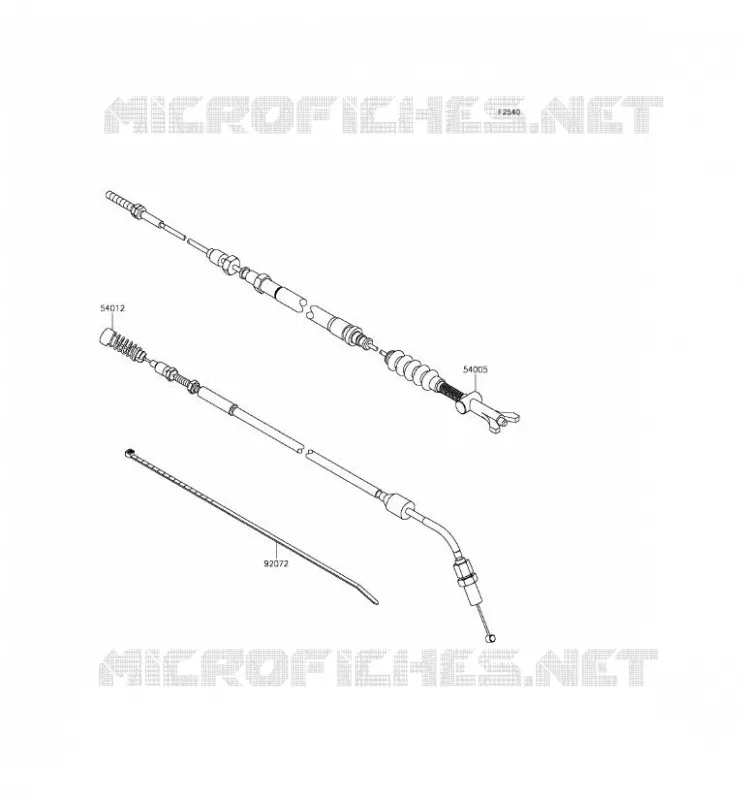 CABLES Kawasaki SSV 800 2015 TERYX 4  KRT800CFF