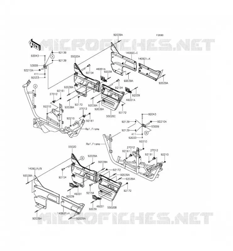 PORTE Kawasaki SSV 800 2015 TERYX 4  KRT800CFF