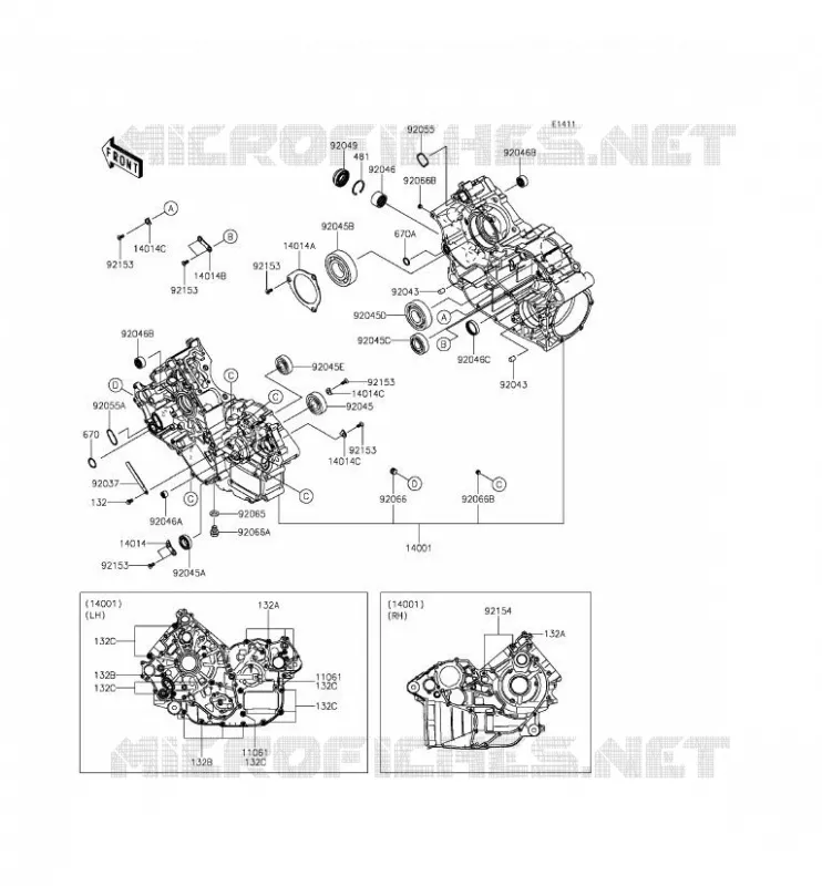 CARTER MOTEUR(S) Kawasaki SSV 800 2015 TERYX 4  KRT800CFF