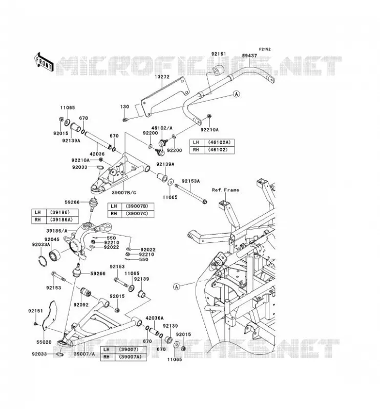 AMORTISSEUR AVANT Kawasaki SSV 800 2014 TERYX 4  KRT800DEF