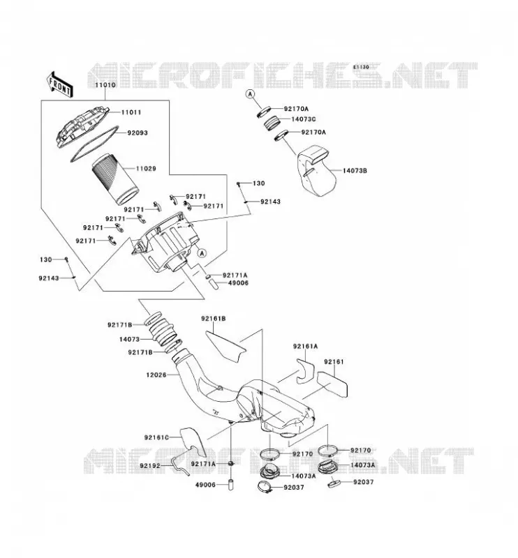 FILTRE A AIR Kawasaki SSV 800 2014 TERYX 4  KRT800DEF