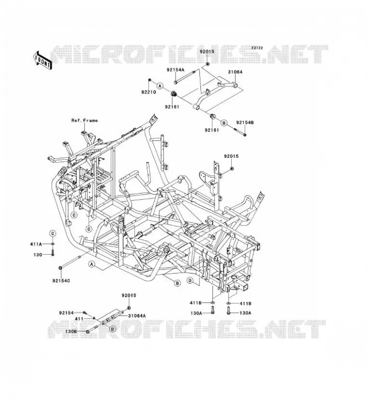 SUPPORT MOTEUR Kawasaki SSV 800 2014 TERYX 4  KRT800DEF