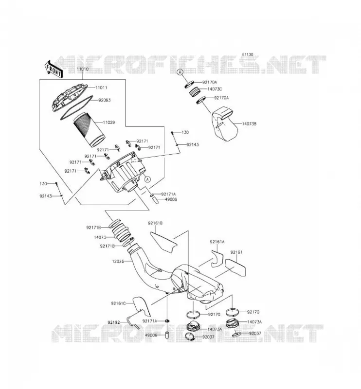 FILTRE A AIR Kawasaki SSV 800 2015 TERYX 4  KRT800DFF