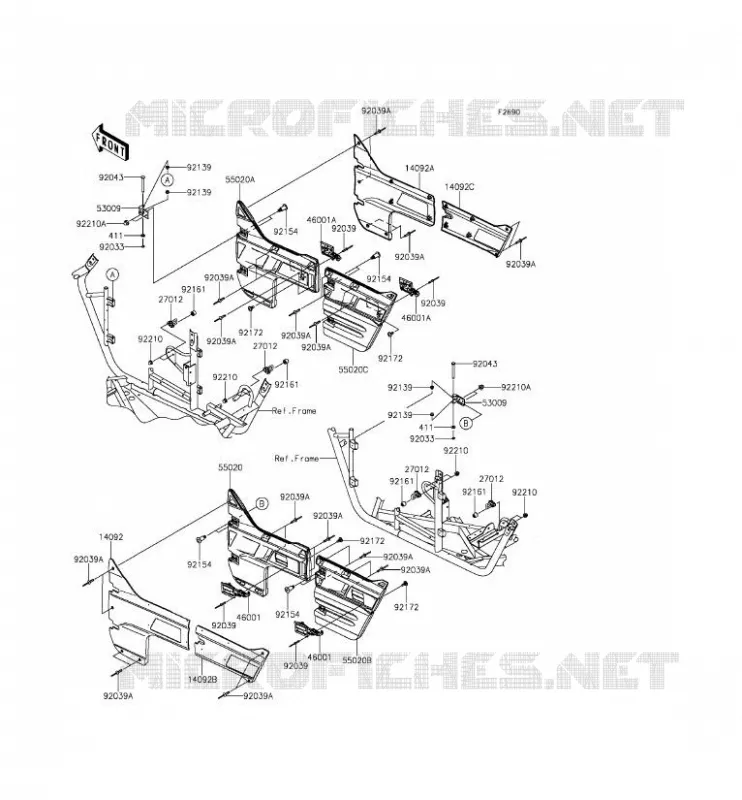 PORTE Kawasaki SSV 800 2015 TERYX 4  KRT800DFF