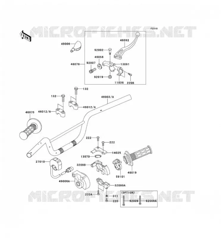 GUIDON Kawasaki TOUT-TERRAIN 110 2002 KLX110  KLX110-A1