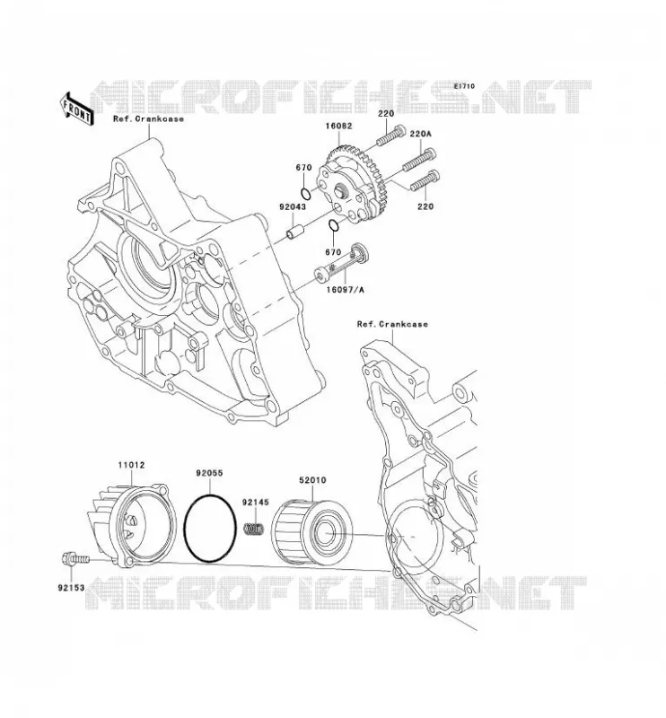 POMPE A HUILE Kawasaki TOUT-TERRAIN 110 2002 KLX110  KLX110-A1