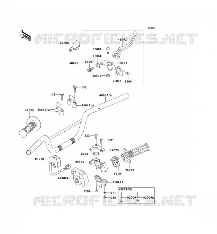 GUIDON Kawasaki TOUT-TERRAIN 110 2003 KLX110  KLX110-A2