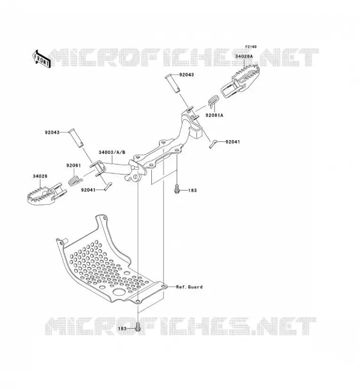 REPOSE PIED Kawasaki TOUT-TERRAIN 110 2003 KLX110  KLX110-A2