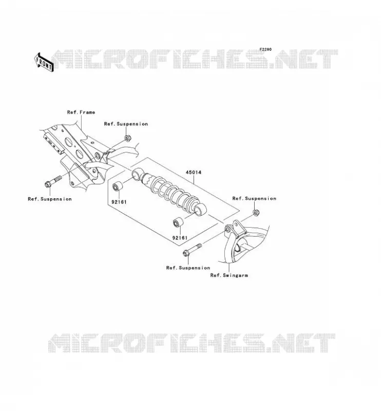 AMORTISSEUR Kawasaki TOUT-TERRAIN 110 2007 KLX110  KLX110A7F