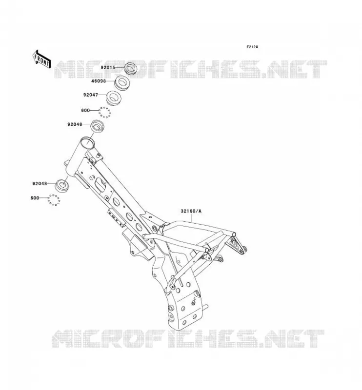 CH&Acirc;SSIS Kawasaki TOUT-TERRAIN 110 2007 KLX110  KLX110A7F