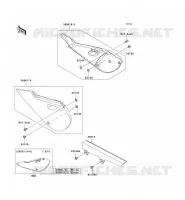 CACHE LAT&Eacute;RAL/GARDE CHAINE pour Kawasaki KLX110 2008