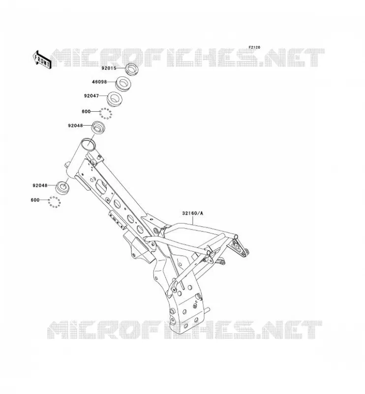 CH&Acirc;SSIS Kawasaki TOUT-TERRAIN 110 2008 KLX110  KLX110A8F