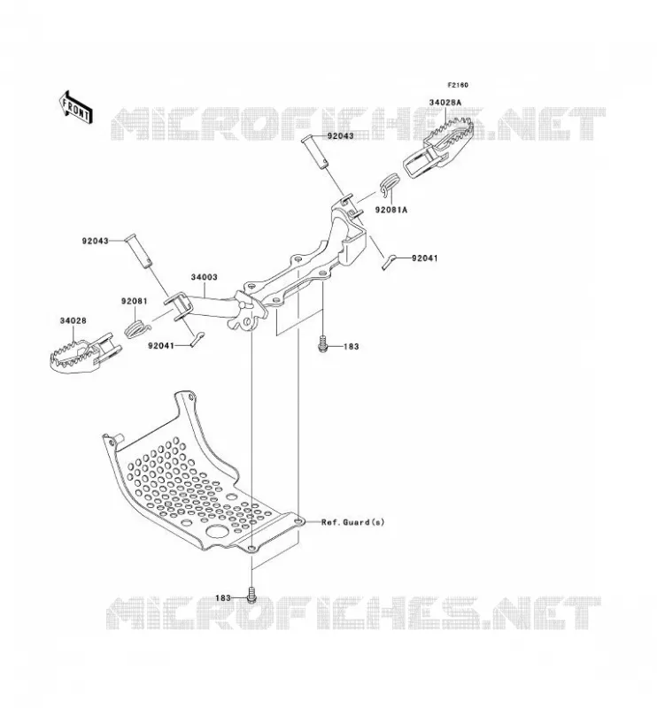 REPOSE PIED Kawasaki TOUT-TERRAIN 110 2008 KLX110  KLX110A8F